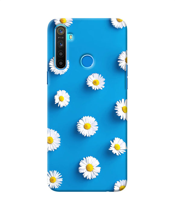 White Flowers Realme 5 / 5i / 5s Back Cover