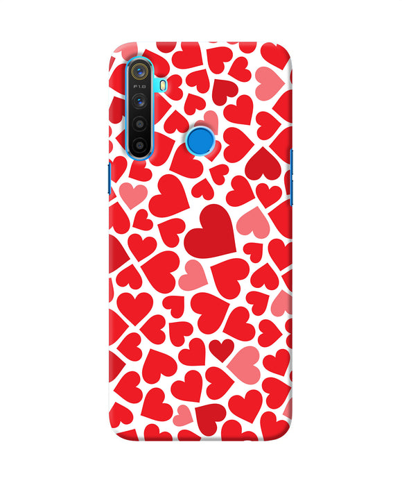 Red Heart Canvas Print Realme 5 / 5i / 5s Back Cover