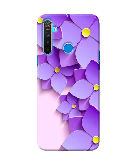 Violet Flower Craft Realme 5 / 5i / 5s Back Cover