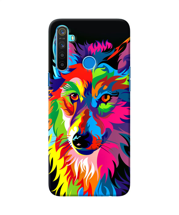 Colorful Wolf Sketch Realme 5 / 5i / 5s Back Cover