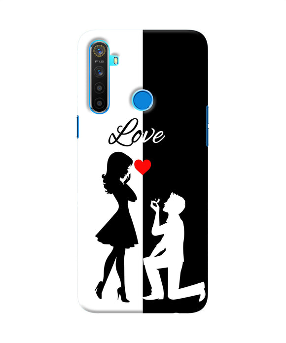 Love Propose Black And White Realme 5 / 5i / 5s Back Cover