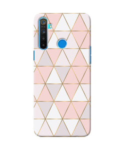 Abstract Pink Triangle Pattern Realme 5 / 5i / 5s Back Cover