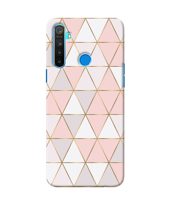 Abstract Pink Triangle Pattern Realme 5 / 5i / 5s Back Cover