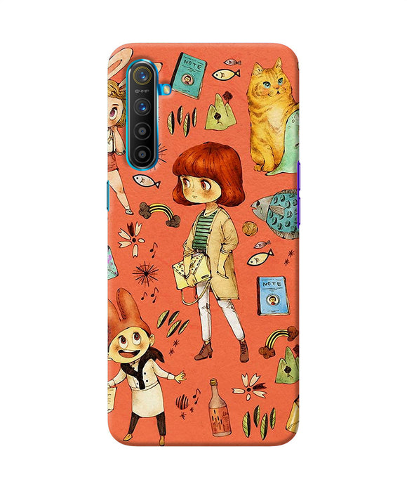 Canvas Little Girl Print Realme Xt / X2 Back Cover