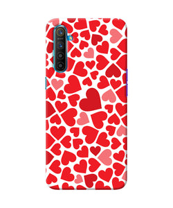 Red Heart Canvas Print Realme Xt / X2 Back Cover