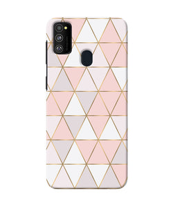 Abstract Pink Triangle Pattern Samsung M30s Back Cover