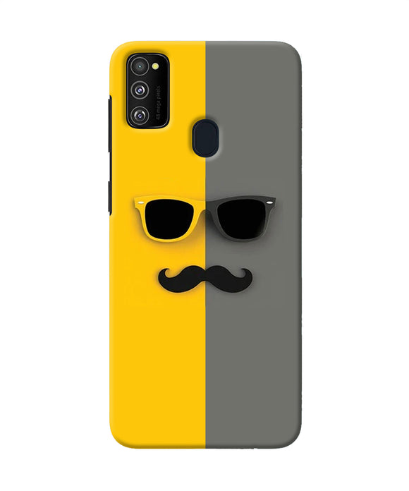 Mustache Glass Samsung M30s Back Cover