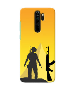 PUBG Silhouette Redmi Note 8 Pro Real 4D Back Cover