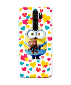 Minion Teddy Hearts Redmi Note 8 Pro Back Cover