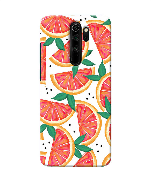 Abstract Orange Print Redmi Note 8 Pro Back Cover