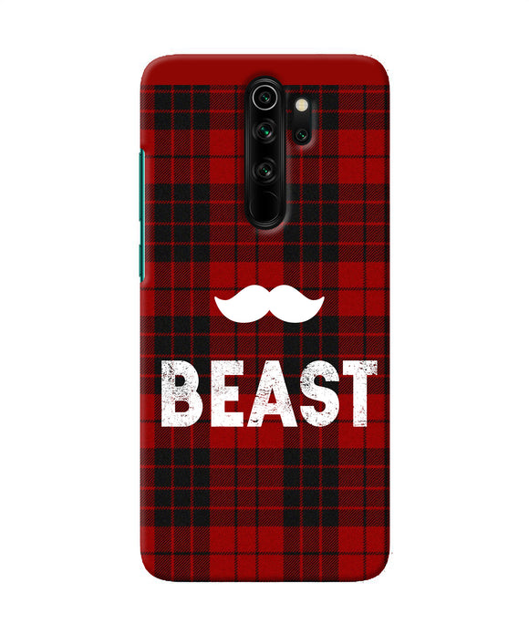 Beast Red Square Redmi Note 8 Pro Back Cover