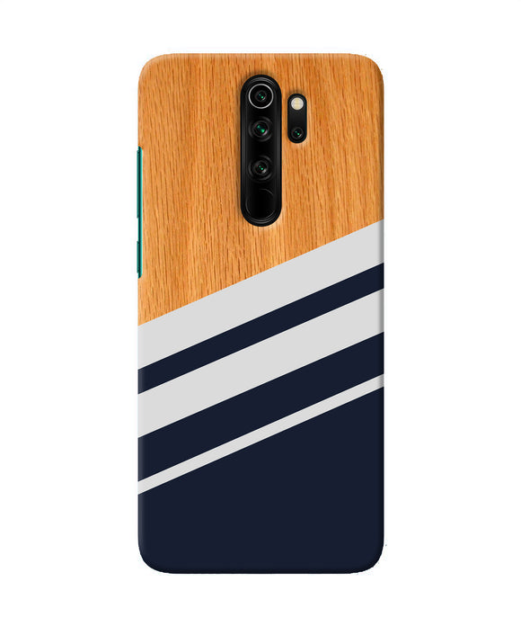 Black And White Wooden Redmi Note 8 Pro Back Cover