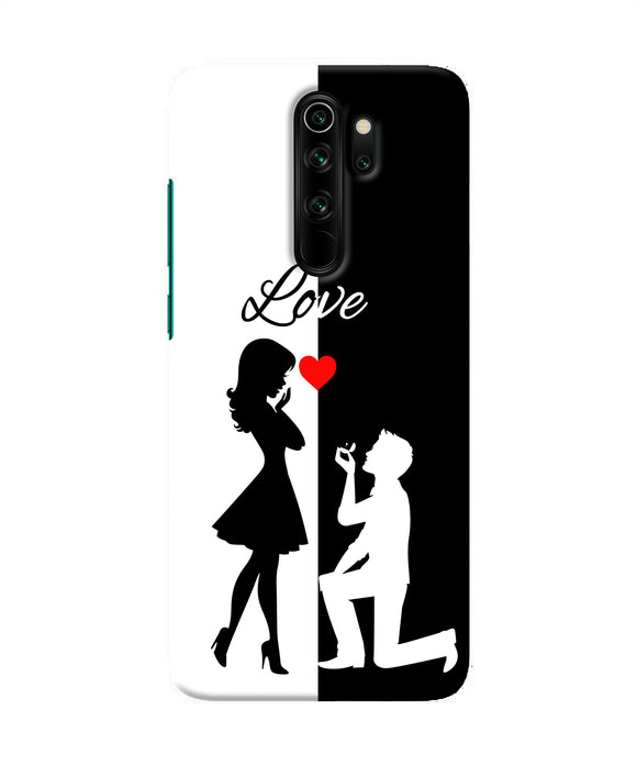 Love Propose Black And White Redmi Note 8 Pro Back Cover