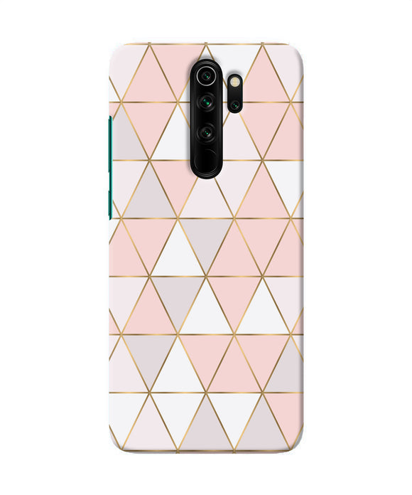 Abstract Pink Triangle Pattern Redmi Note 8 Pro Back Cover