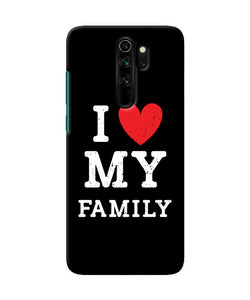 I Love My Family Redmi Note 8 Pro Back Cover