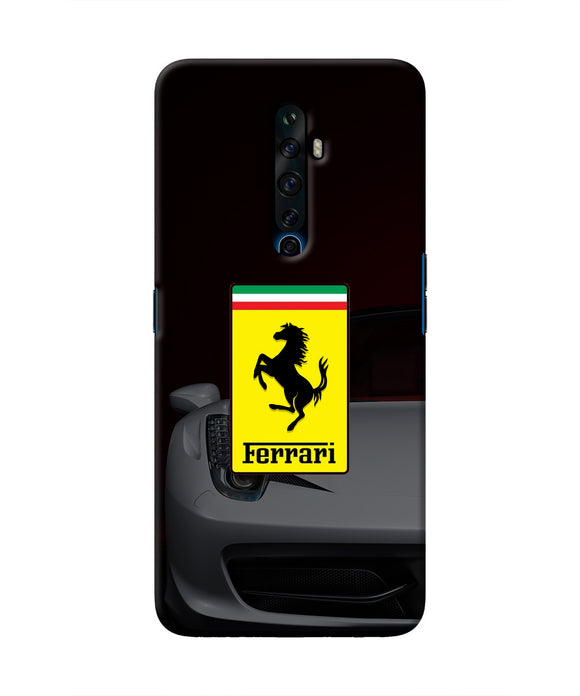 White Ferrari Oppo Reno2 Z Real 4D Back Cover