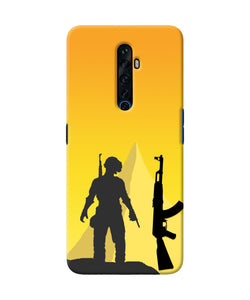 PUBG Silhouette Oppo Reno2 Z Real 4D Back Cover