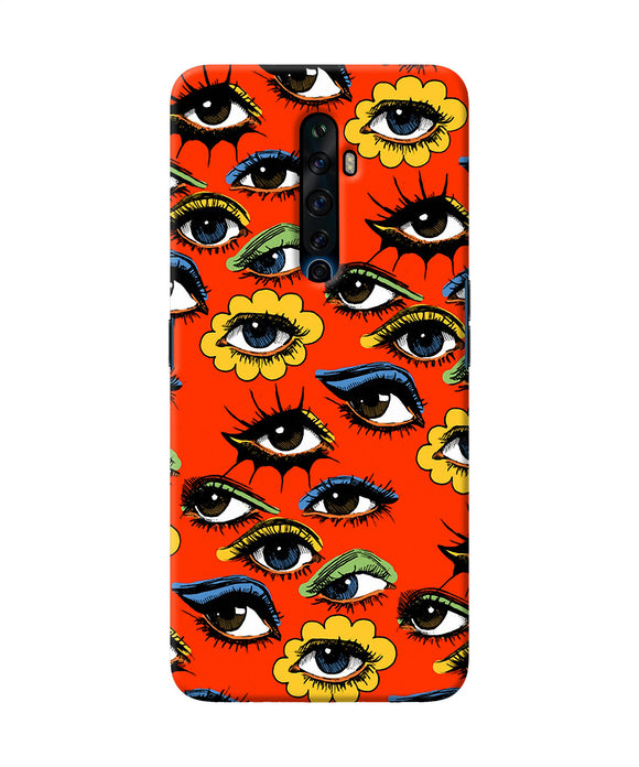 Abstract Eyes Pattern Oppo Reno2 Z Back Cover