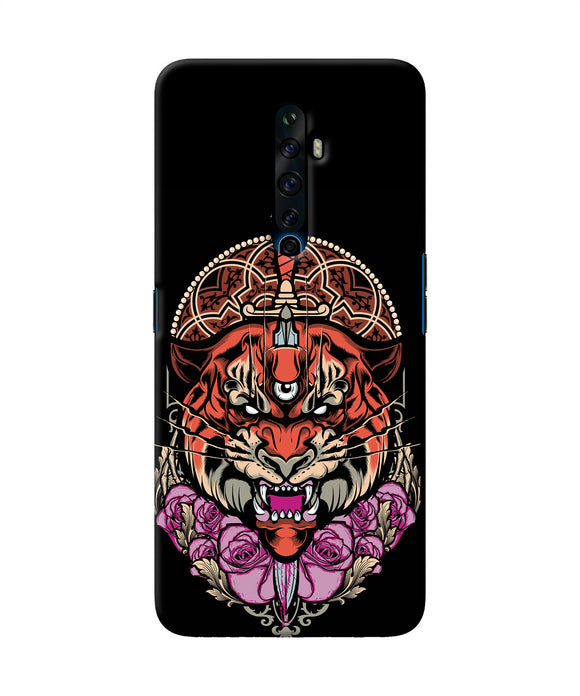 Abstract Tiger Oppo Reno2 Z Back Cover