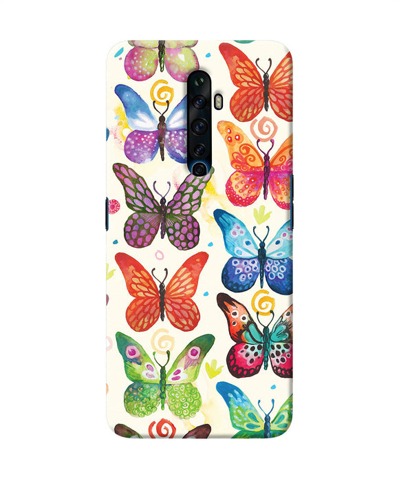 Abstract Butterfly Print Oppo Reno2 Z Back Cover