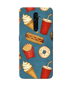 Abstract Food Print Oppo Reno2 Z Back Cover