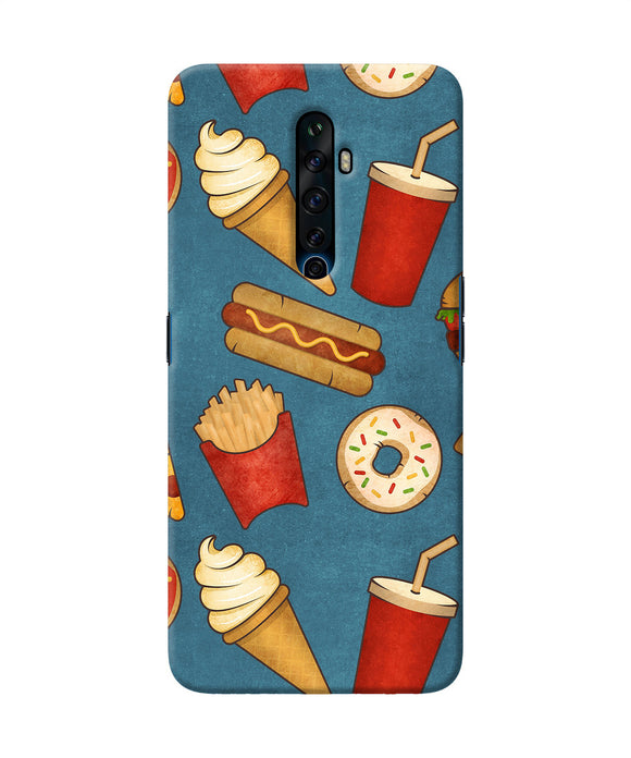 Abstract Food Print Oppo Reno2 Z Back Cover