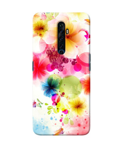 Flowers Print Oppo Reno2 Z Back Cover