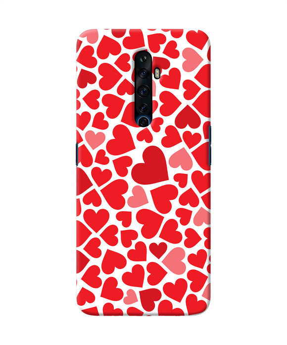 Red Heart Canvas Print Oppo Reno2 Z Back Cover