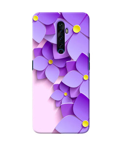 Violet Flower Craft Oppo Reno2 Z Back Cover