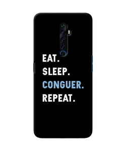 Eat Sleep Quote Oppo Reno2 Z Back Cover