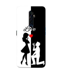 Love Propose Black And White Oppo Reno2 Z Back Cover