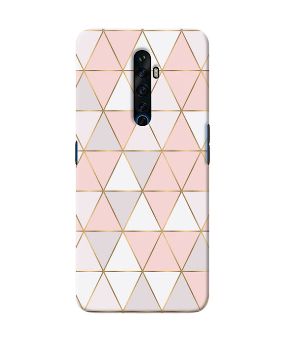 Abstract Pink Triangle Pattern Oppo Reno2 Z Back Cover