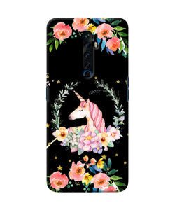 Unicorn Flower Oppo Reno2 Z Back Cover