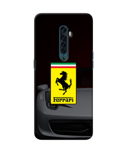 White Ferrari Oppo Reno2 Real 4D Back Cover