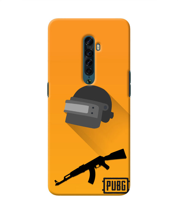 PUBG Helmet and Gun Oppo Reno2 Real 4D Back Cover