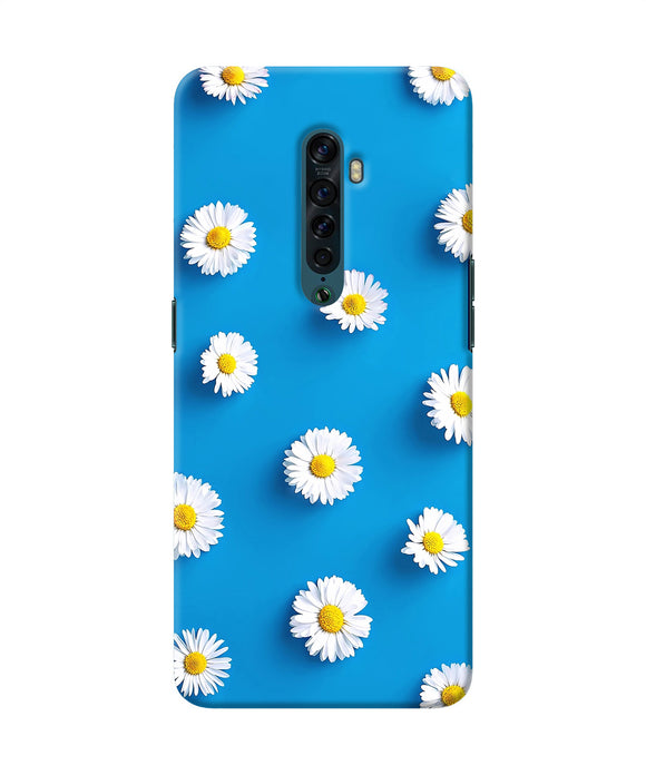 White Flowers Oppo Reno2 Back Cover