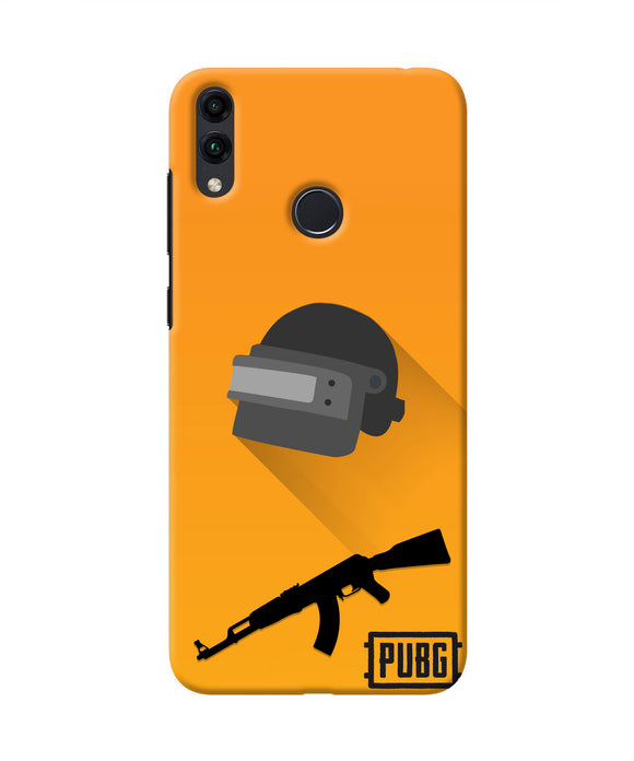 PUBG Helmet and Gun Honor 8C Real 4D Back Cover