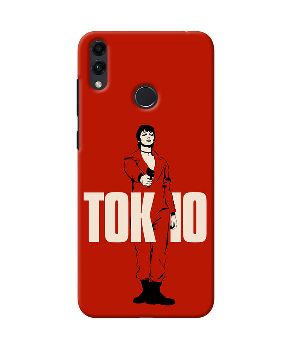 Money Heist Tokyo With Gun Honor 8C Back Cover