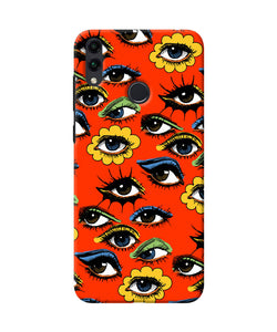 Abstract Eyes Pattern Honor 8c Back Cover