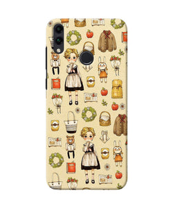 Canvas Girl Print Honor 8c Back Cover