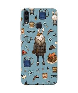 Canvas Rabbit Print Honor 8c Back Cover