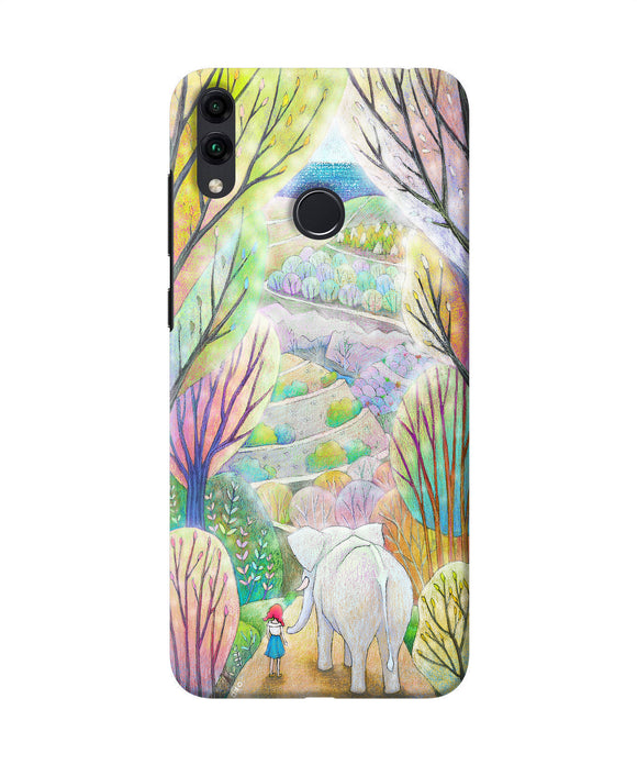 Natual Elephant Girl Honor 8c Back Cover