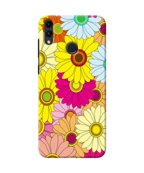 Abstract Colorful Flowers Honor 8c Back Cover