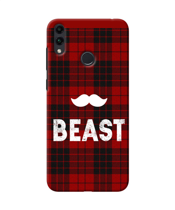 Beast Red Square Honor 8c Back Cover