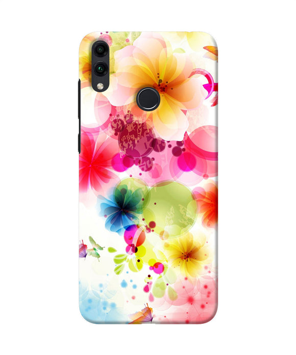 Flowers Print Honor 8c Back Cover