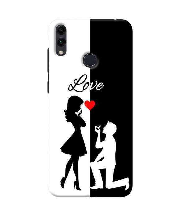 Love Propose Black And White Honor 8c Back Cover