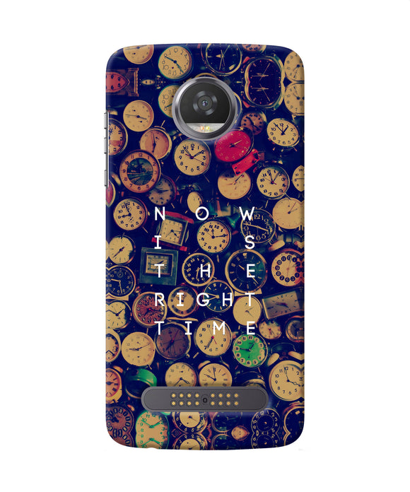 Now Is The Right Time Quote Moto Z2 Play Back Cover