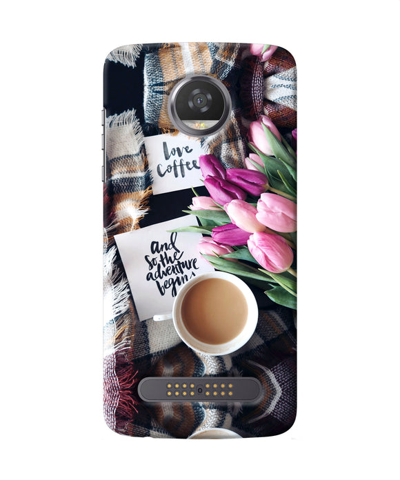 Love Coffee Quotes Moto Z2 Play Back Cover