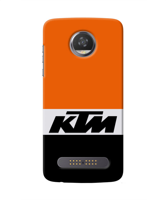 KTM Colorblock Moto Z2 Play Real 4D Back Cover