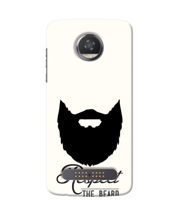 Respect the Beard Moto Z2 Play Real 4D Back Cover